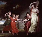 George Romney The five youngest children of Granville Leveson-Gower, 1st Marquess of Stafford Spain oil painting artist